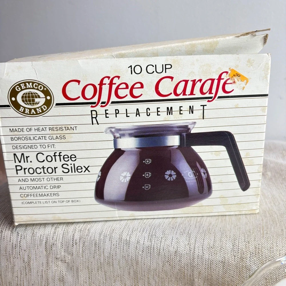Gemco Brand 10 Cup Glass Coffee Carafe Replacement Heat Resistant Made USA